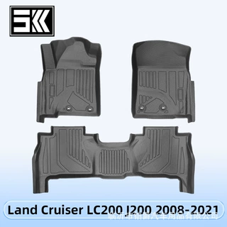 适用于LC200 J200 2008-2021 TPE脚垫3D全天候材质后备箱垫靠背垫