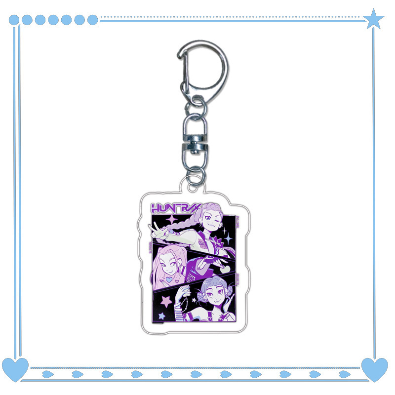 Personalizada película de dibujos animados acrílico transparente KPOP accesorios bolsas de chicas hermosos colgantes de regalo