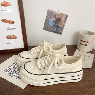 Canvas Shoes for Women 2025 Summer New Ins K-Style Two-Wear Versatile Student Running Sneakers Lace-Up Casual Shoes for Women