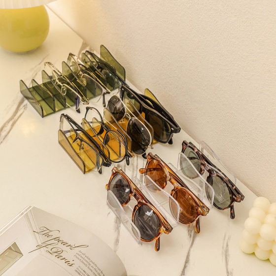 Dressing table cosmetics storage rack desktop drawer separated transparent makeup eye shadow storage box