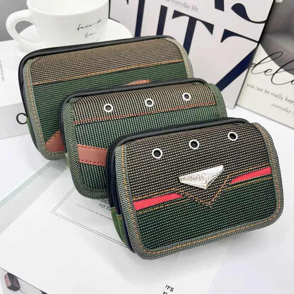 Canvas Mobile Phone Bag Large, Medium and small size Elderly Wear Belt Coin Purse Men's Outdoor Sports Hanging Bag Hanging Bag for Construction Site