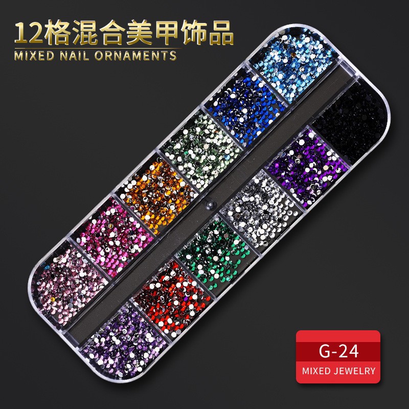 Manicura estrella Luna joyería conjunto completo en forma especial remache aleación diamante mágico color perla lentejuelas manicura joyería de uñas