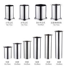 火锅串串香不锈钢竹签筒嵌入式串串签子筒桶烧烤商用签桶装签签筒