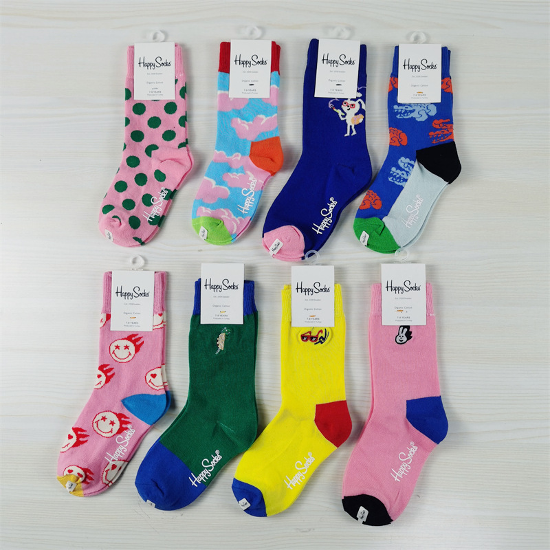 HappySocks兒童襪子瑞典潮牌卡通水果時尚四季款男女中筒童襪