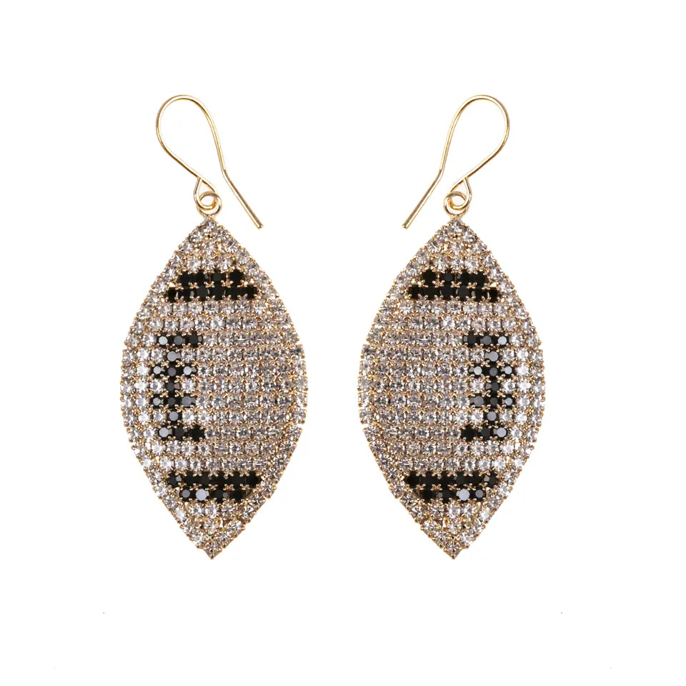 Wholesale Jewelry Streetwear Printing Basketball Rhinestone Rhinestones Plating Inlay Drop Earrings display picture 4