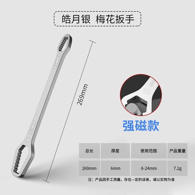 多功能梅花扳手多用多能双头呆头自紧8-22mm扳手工具套装活动扳子|undefined