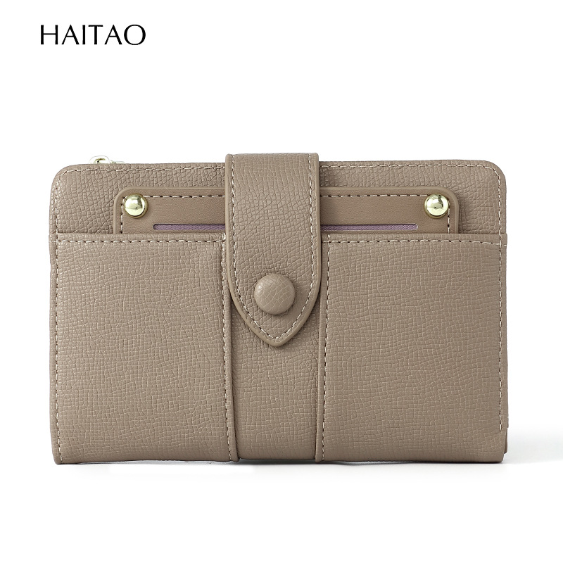 Nueva cartera de mujeres bolsas de tarjetas de color sólido2024 mujeres de alto nivel sentido transfronterizo cremallera bolsas de cambio fuente fabricante