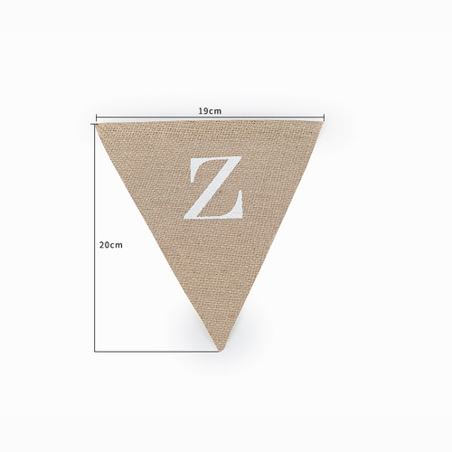 Linen Triangular Banner DIY Party Decor Linen Banner Letters A-Z 26 Letters Manufacturer's Own Store