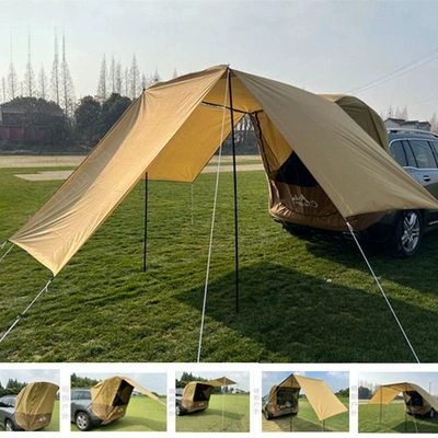 SUV roof tent, car rear tent, self-driving travel, barbecue, camping, car-mounted sunshade, waterproof, mosquito-proof, trunk travel, simple