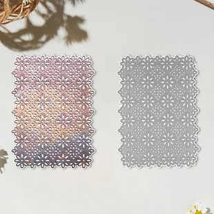 Cross-Border Special Supply of Metal Cutting Embossing Knife Mold Handbook Decoration Small Flower Background Pattern Handmade Paper Art Embossing Carbon Steel
