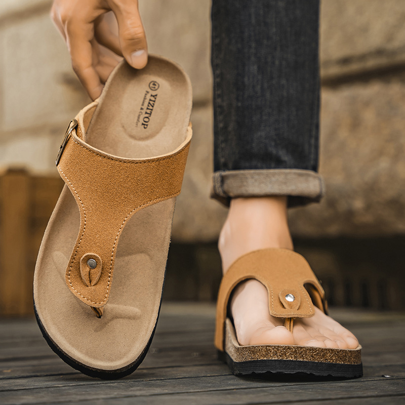 Cross-border Amazon Birkenchangs verano para hombre 2025 nuevas zapatillas de playa antideslizantes sandalias casuales