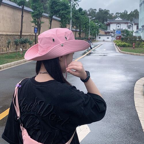 Women's New Fisherman Hat, Mountain System Camping, Adjustable Rope Sun Hat for Outdoor Hiking, Fishing, Western Cowboy Hat, Unisex Fashion
