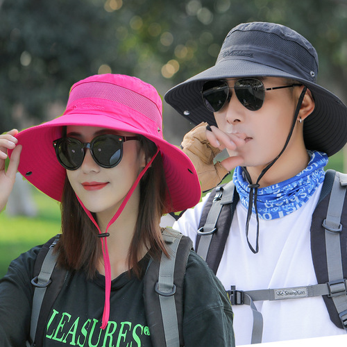 Outdoor Sunshade Hat Couple Fisherman Hat Women Foldable Sun Hat Summer Men Sun Protection Hat Cycling Travel Hiking Hat