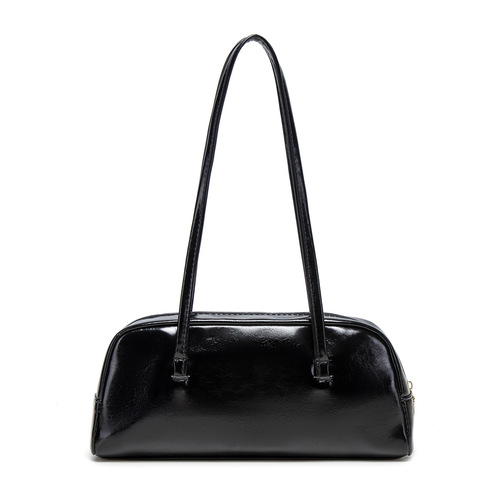 Niche French stick bag, simple armpit bag, women's fashionable new Boston trendy shoulder bag, large capacity medium