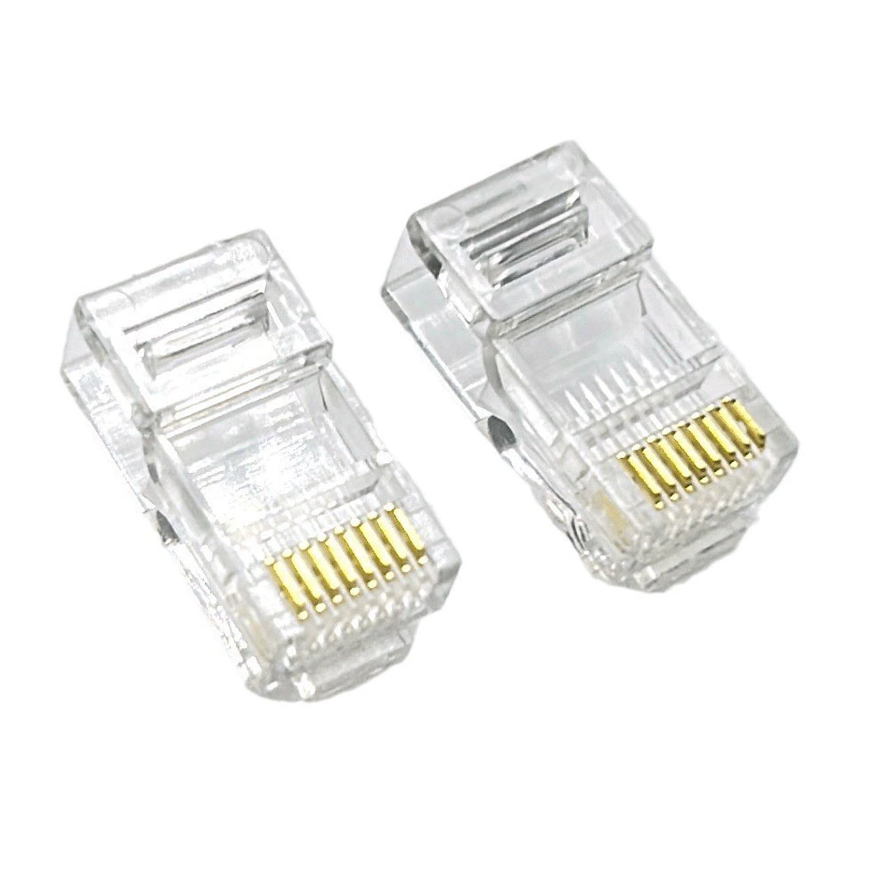 RJ45 Category 5e unshielded eight-core trifurcated network cable connector plug wholesale 8P8C crystal head
