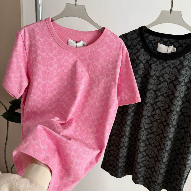 Ch Koujia Classic Monogram Print Round Neck T-Shirt for Men and Women, Cotton T-Shirt, Trendy Brand Couple Style, High-Quality Breathable T-Shirt Ch Koujia Classic Monogram Print Round Neck T-Shirt for Men and Women, Cotton T-Shirt, Trendy Brand Couple Style, High-Quality Breathable T-Shirt