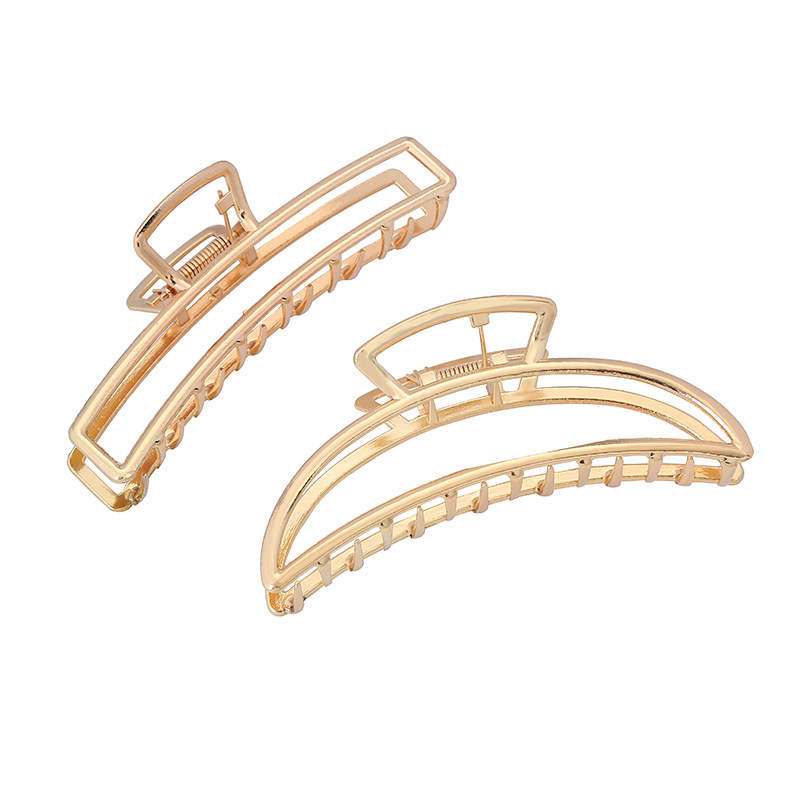 Fashion Simple Geometric Crescent Grasping Clip Rectangular Large Hairpin Wholesale display picture 4