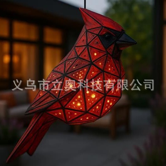 Handmade Geometric Cardinal Hanging Lantern 几何红衣主教吊灯|undefined