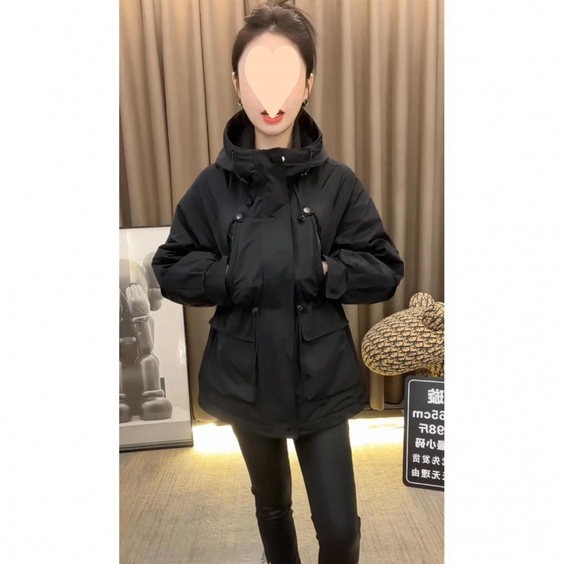 欧货2025春季新款夹棉工装风衣外套女韩版宽松收腰显瘦拉链冲锋衣|undefined