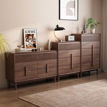 实木新中式斗柜置物收纳柜卧室简约床尾带抽屉储物柜家用