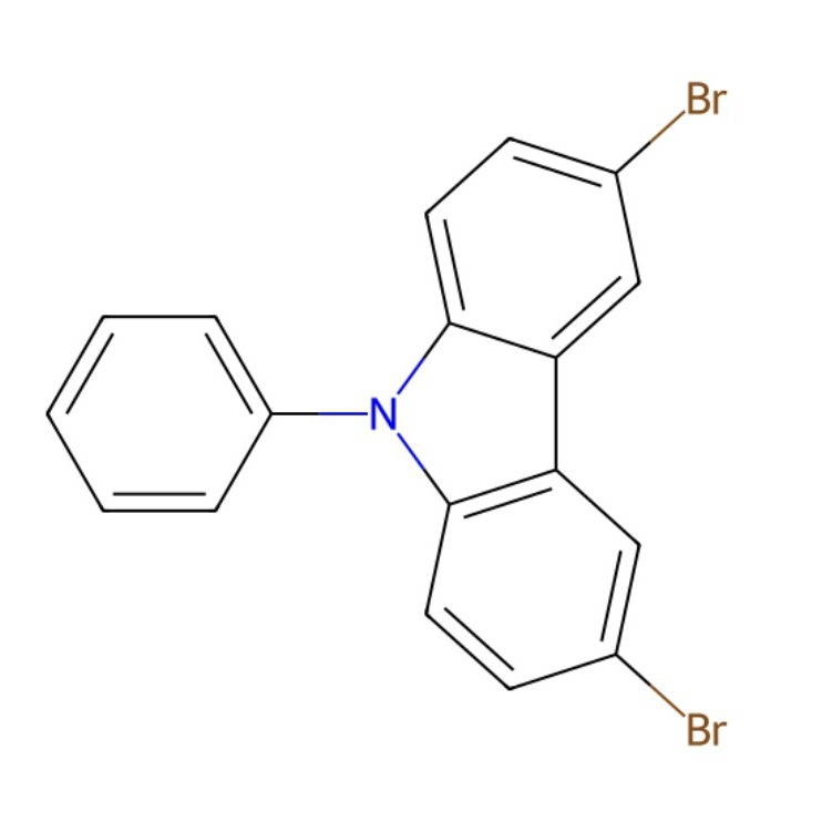 3,6-二溴-9-苯基咔唑 CAS编号: 57103-20-5 免费开票