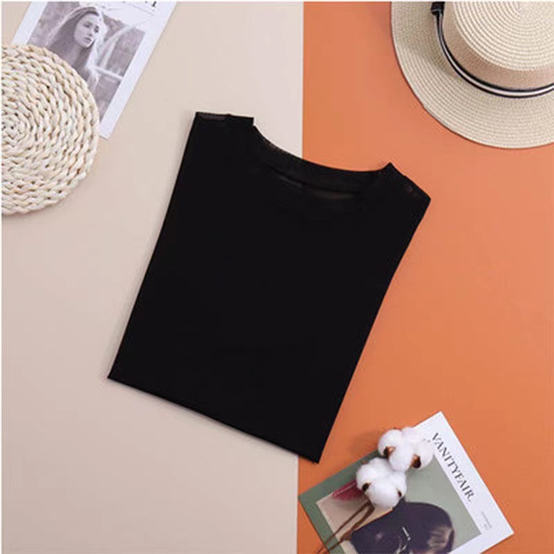 Verano nueva manzana verde delgada manga larga Camiseta para las mujeres Ropa de protección solar transparente de color caramelo de malla de seda de hielo 2024