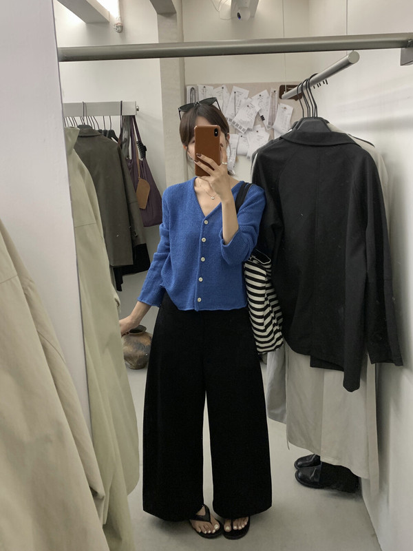 【MISS密思家正品店】休闲日常简约风V领纯色针织开衫女装A06697|undefined