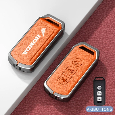 Liexing 125 Protective Shell: Car key bag - standard-type-a-orange-zinc-alloy-shell-single-shell