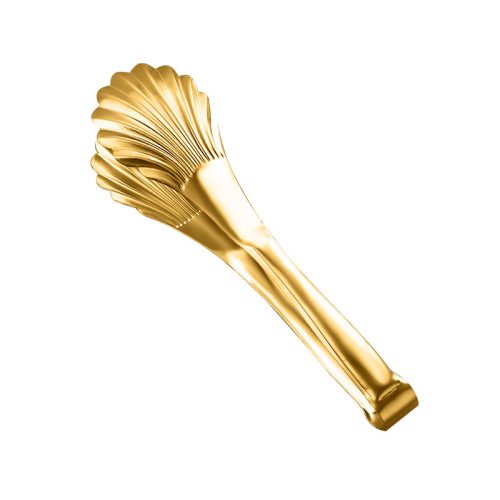 Factory direct sales stainless steel shell clips high-end Western food clips restaurant bread clips buffet color-plated scallop clips