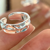 Tide, ring, jewelry, accessory, Japanese and Korean, simple and elegant design, internet celebrity