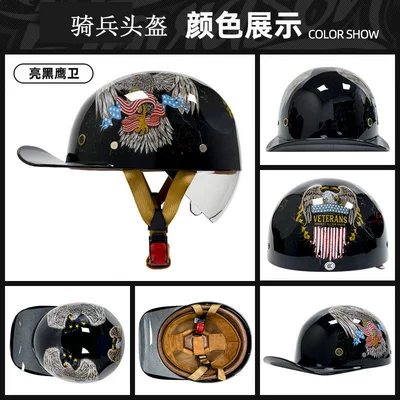 Motosiklet kaskı (dəbilqə) — New National Standard 3C Certified Helmet - bright-black-hawk-guard-m
