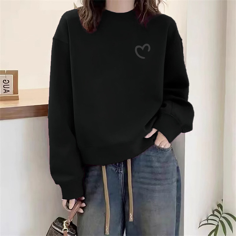 Black Short Sweatshirt Women's 2025 New Autumn and Winter European Style Hooded Small Jacket Western Style Top Jacket Black Short Sweatshirt Women's 2025 New Autumn and Winter European Style Hooded Small Jacket Western Style Top Jacket