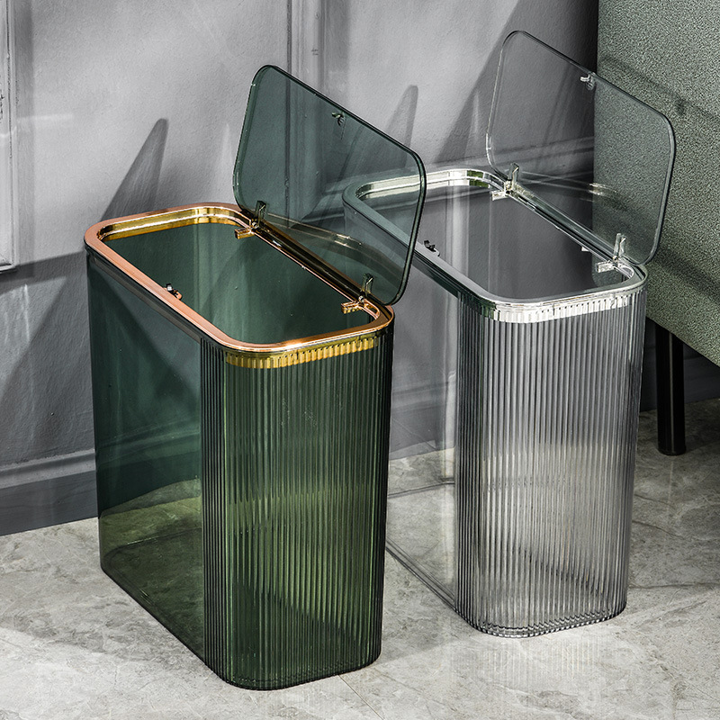 Slit Bathroom Trash Bin Household Kitchen Living Room with Lid Creative Lid Thickened Toilet Trash Bin Narrow Paper Basket Slit Bathroom Trash Bin Household Kitchen Living Room with Lid Creative Lid Thickened Toilet Trash Bin Narrow Paper Basket