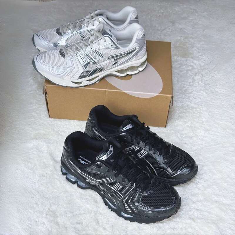 Putian Original Cross-Border Asics K14 Couple's Model Leather Mesh Breathable Casual Sports Shoes Rebound Running Shoes