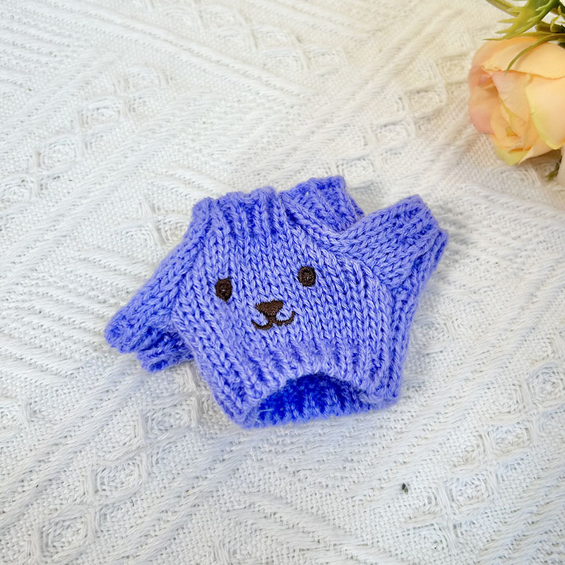 15cm ciego caja pull paño suéter pantalones macaron labubu colgante muñeca suéter Año Nuevo suéter lindo