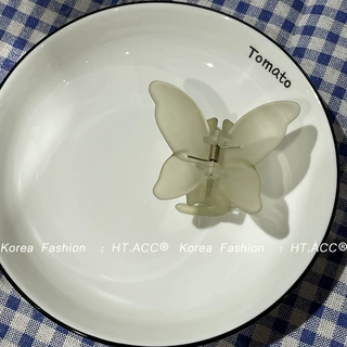果冻蝴蝶抓夹简约甜美后脑勺盘发夹鲨鱼夹马尾发卡发饰蝴蝶结