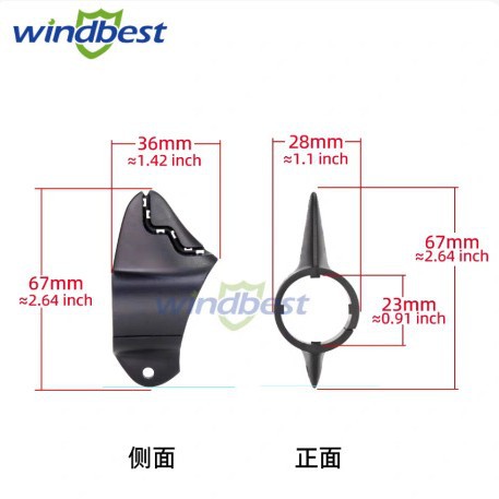 Visual Fish Finder Accessories Plastic Camera Bracket Horizontal Fin