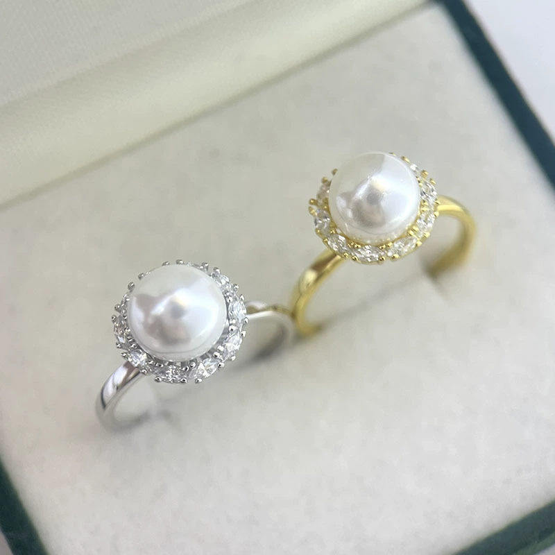 Бусы-жемчужины, аксессуары, S925, модное классическое универсальное кольцо солнечная энергия, DIY, образец серебро 925, простая и элегантная конструкция
