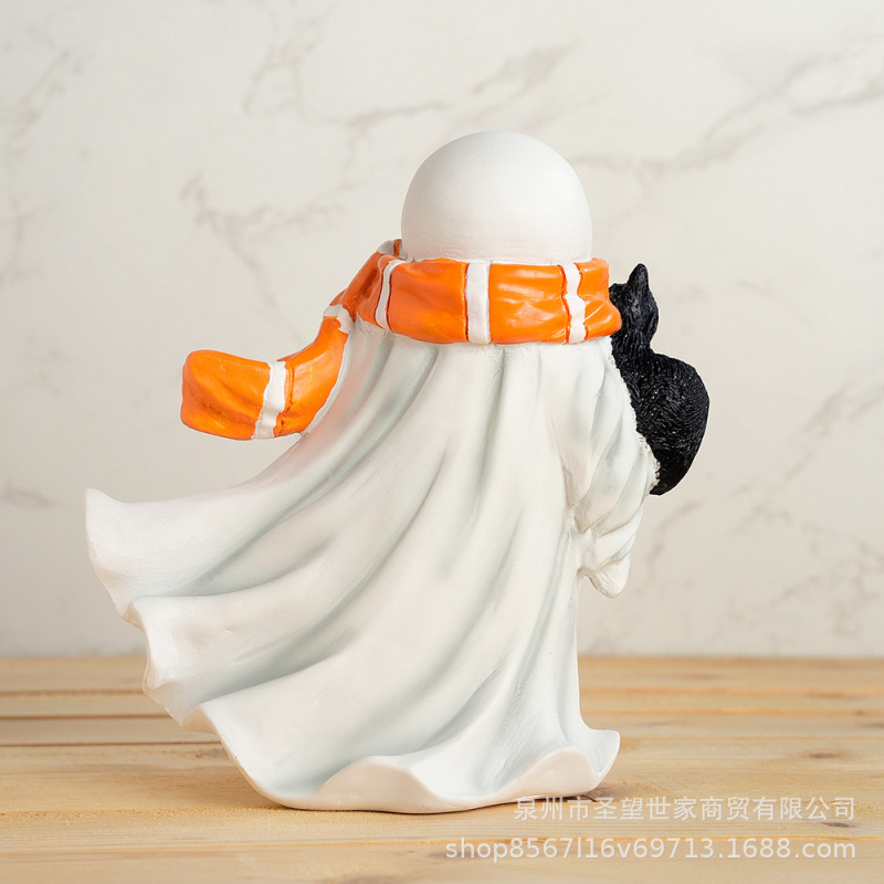 2025 クロスボーダー新製品ハロウィンホリデーデコレーション装飾品漫画ゴースト黒猫ホームデスクトップ雰囲気装飾|undefined