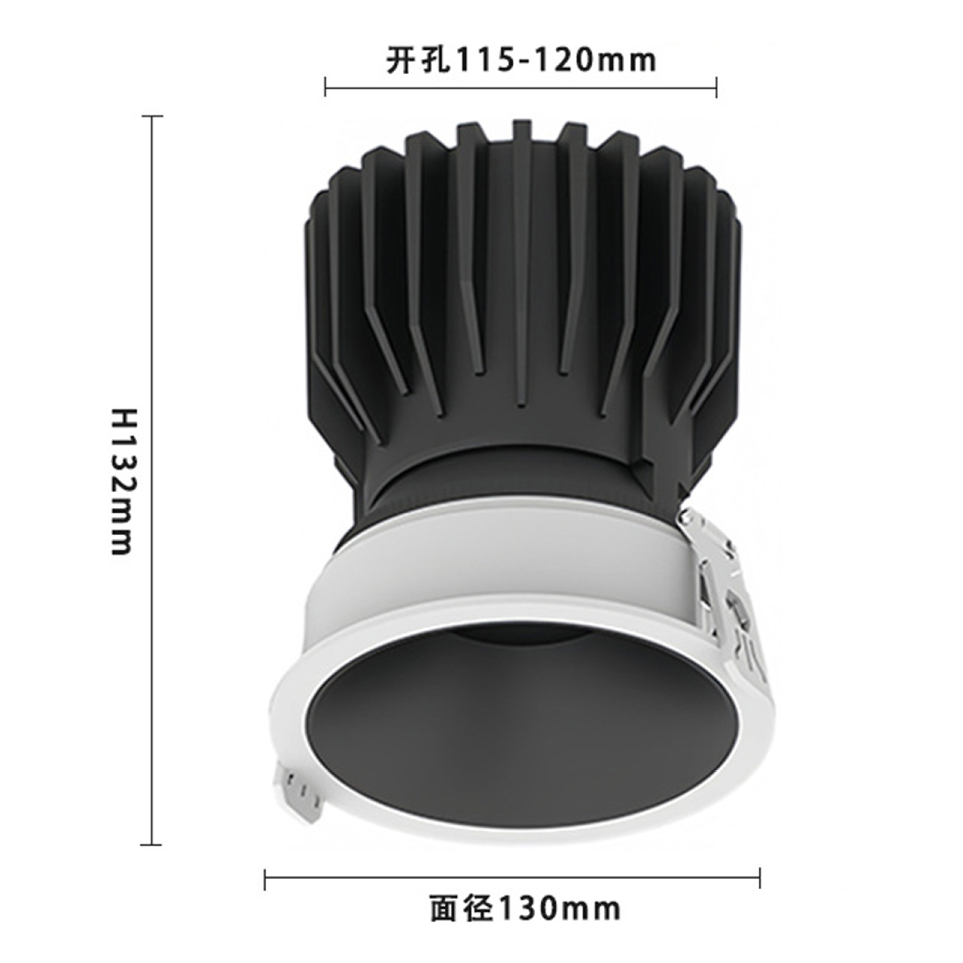 alta visualización y profundidad escondido anti-deslumbrante foco cob hogar sala de estar incrustado led downlight todo el espectro lavado pared sin lámpara principal image 13