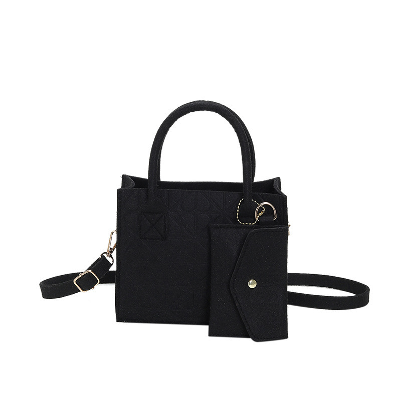 Bolso de moda de gran capacidad de mujer versión coreana simple bolso de fieltro ligero de dos piezas bolso al por mayor
