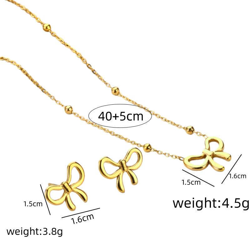 Colgante de arco dulce clásico colgante de acero de titanio de cuerpo completo para mujeres no se desvanece nicho ligero lujo sensación accesorio cadena clavícula