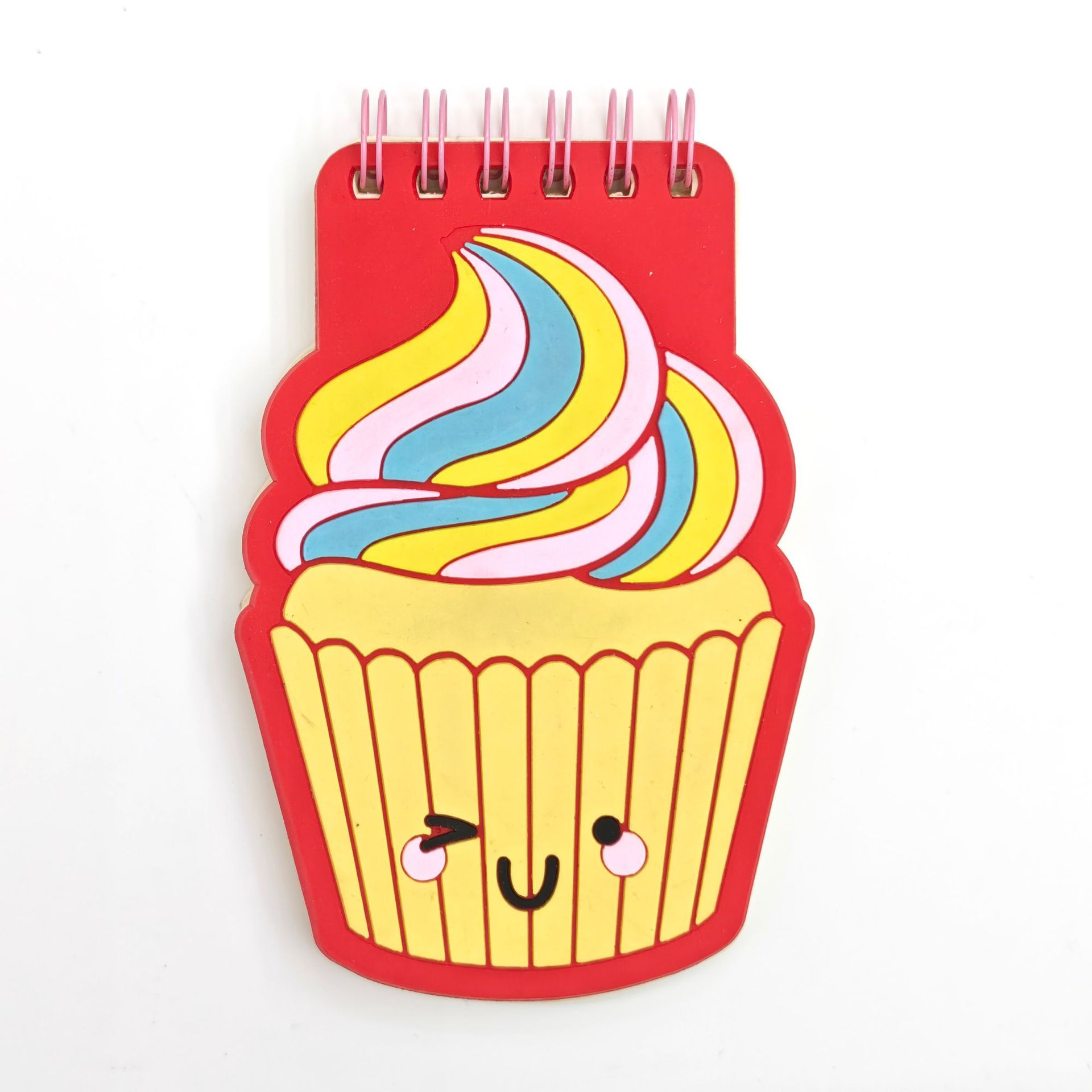 Cubierta de silicona pequeña bobina libro mini dibujos animados especial en forma de cuaderno papelería creativa forma de animal lindo con pluma