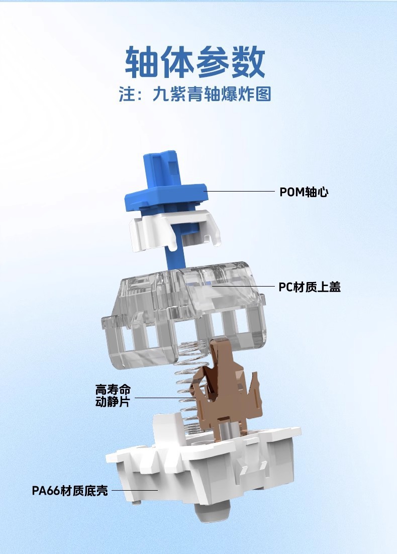 跨境现货批发青红茶轴十字轴体机械键盘可替换轴热插拔客制化开关