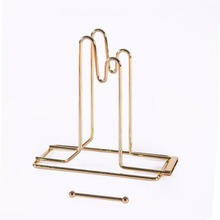 跨境金色卷票架小固定展示架彩票架  镀黄铜架摇奖机票金属票架子