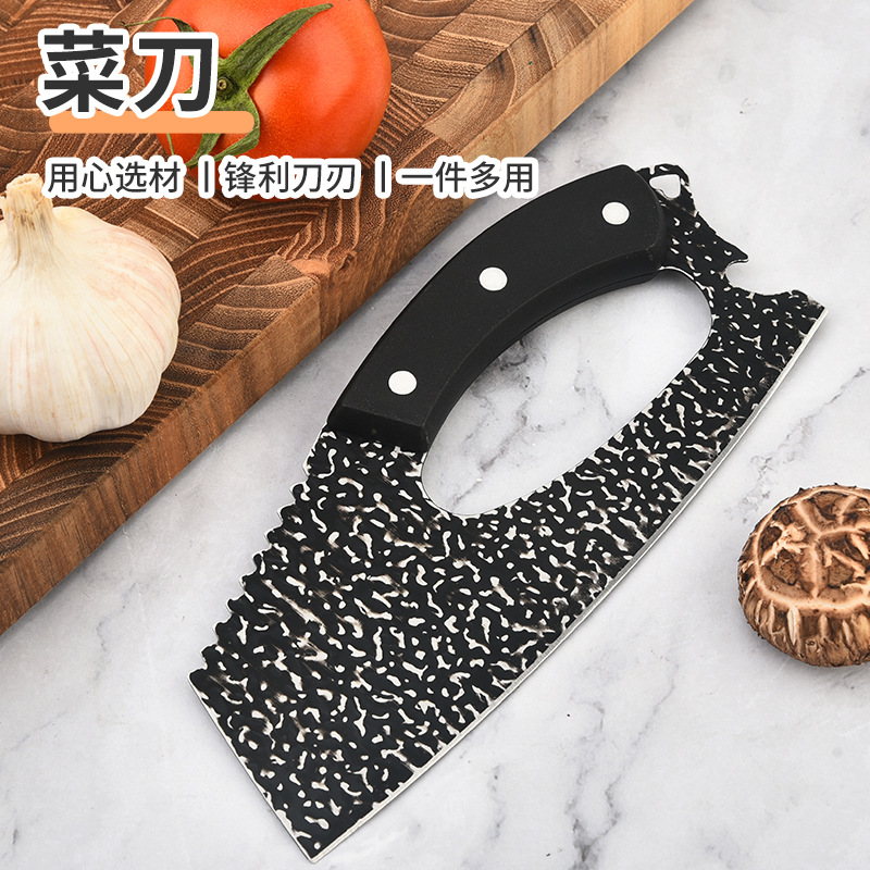 Kitchen knife hammer forging slicing knife in stock wholesale portable stainless steel labor-saving knife kitchen knife point grain kitchen knife