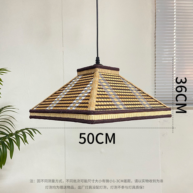 Pantalla de ratán creativa, sala de estar japonesa retro, comedor, dormitorio, restaurante de olla caliente, casa de familia, supermercado, lámpara de araña del sudeste asiático