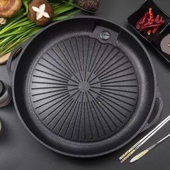 韓国式焼き皿麦飯石焼き肉鍋粘着しない焼き皿屋外焼き皿油漏れ無煙炭焼き皿
