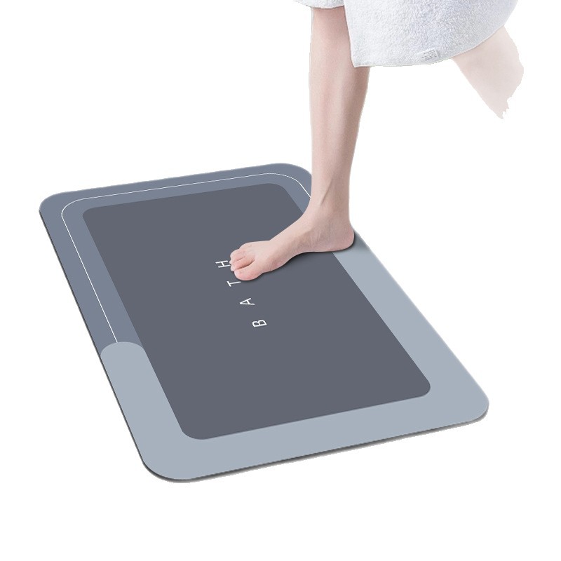 Cross-border Simple Diatomite Floor Mat, Water-absorbent Dirt-resistant, Non-slip, Quick-drying Foot Mat For Bathroom_voghion.com