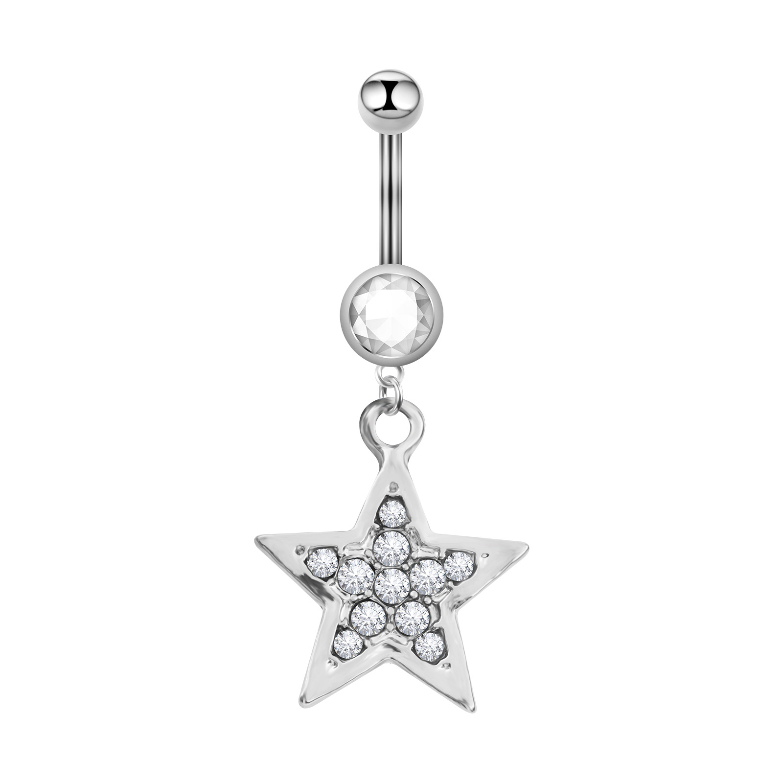 Piercing per ombelico in acciaio inox chirurgico a stella_voghion.com
